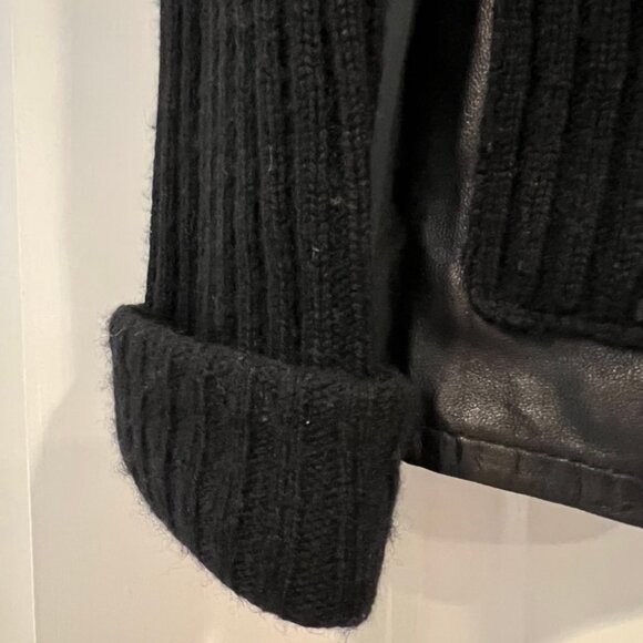 Tory Burch Leather and Wool Cardigan Size S - Picture 5 of 10